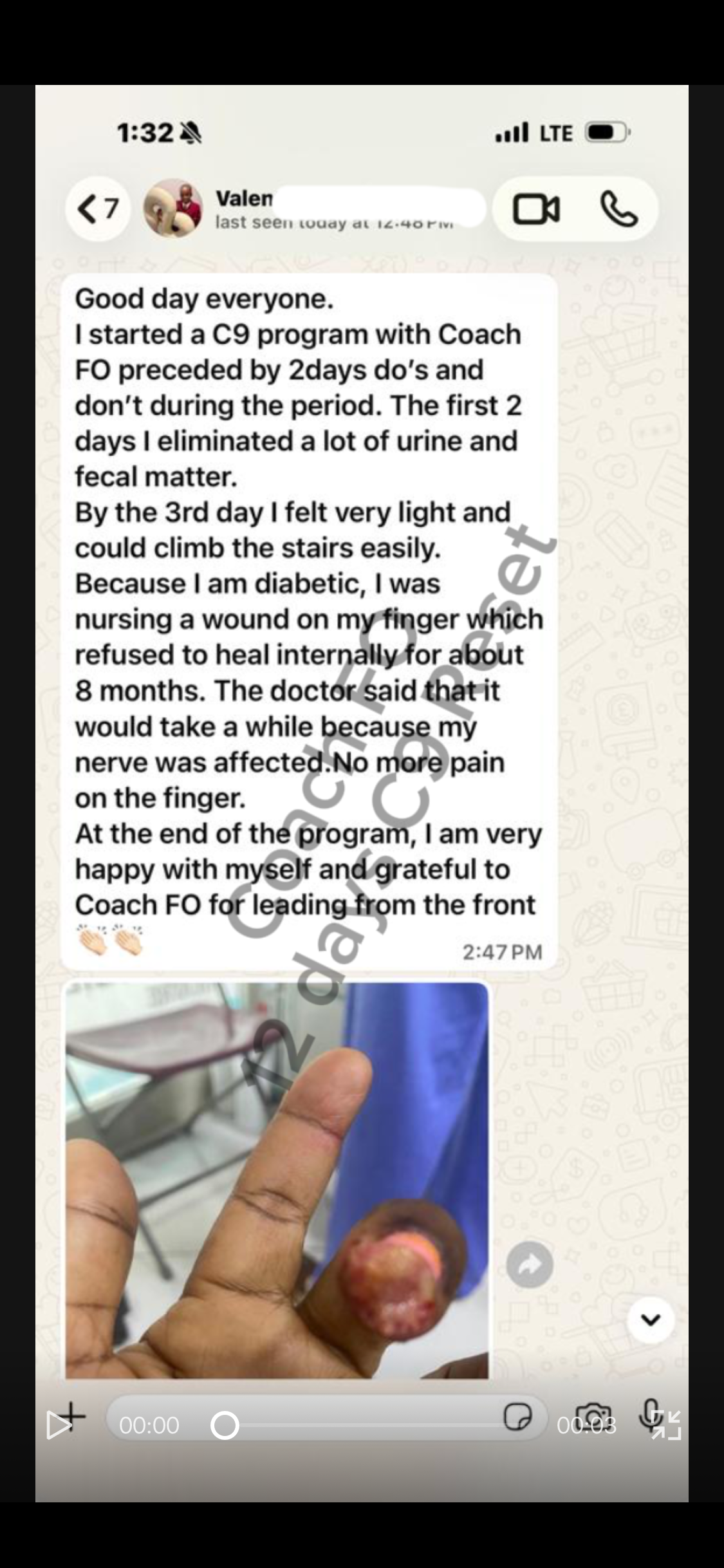 WhatsApp testimonial screenshot 2